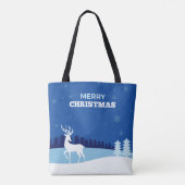 Reindeerillustratie kersttassen tote bag (Achterkant)