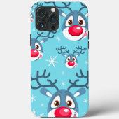 Reindeerkerstsneeuw Flakes iPhone Case Mate (Achterkant)