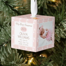 Reindeerpatroonfoto Mijn eerste kerstfeest 3 foto Decoratie