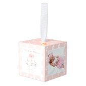 Reindeerpatroonfoto Mijn eerste kerstfeest 3 foto Decoratie (Voorkant hoekig)