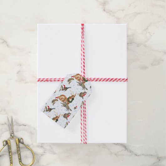 Reindeers and Kitty Cats Cadeaulabel (Met Touw)