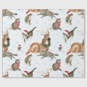 Reindeers and Kitty Cats Cadeaupapier (Vlak)