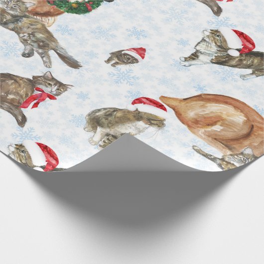Reindeers and Kitty Cats Cadeaupapier (Hoek)