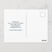 Reindeers die de Sinterklampen in de Night Sky tre Briefkaart (Achterkant)