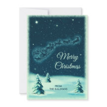 Reindeers die de Sinterklampen in de Night Sky tre