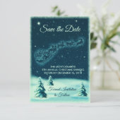 Reindeers die de Sinterklampen in de Night Sky tre Save The Date (Staand voorkant)