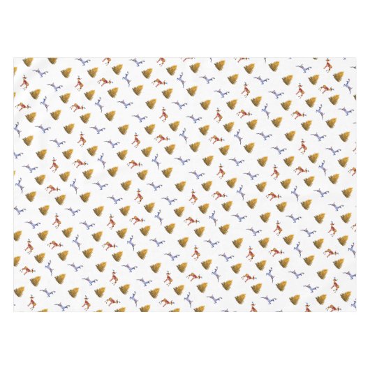 Reindeers Holiday Tree Tafelkleed (Voorkant (Horizontaal))