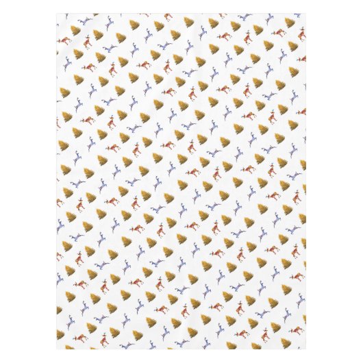 Reindeers Holiday Tree  Tafelkleed (Voorkant)