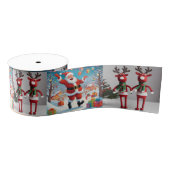 Reindeers n Santa Grosgrain Lint (Spoel)