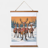 “Reindeers Playing Guitar for Christmas” brings a  Hangend Wandkleed (Voorkant)