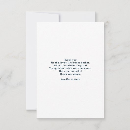 Reindeers Pulling Santa Claus Kerstmis Bedankkaart (Achterkant)