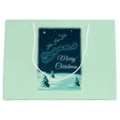 Reindeers Pulling Santa Claus Kerstmis Groot Cadeauzakje (Voorkant)