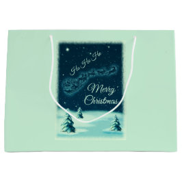 Reindeers Pulling Santa Claus Kerstmis Groot Cadeauzakje