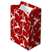 Reindeffectachtergrond naadloos patroon medium cadeauzakje (Voorkant Gekanteld)