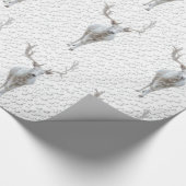 Reindeffer in Snowstorm Wrapping Paper Cadeaupapier (Hoek)