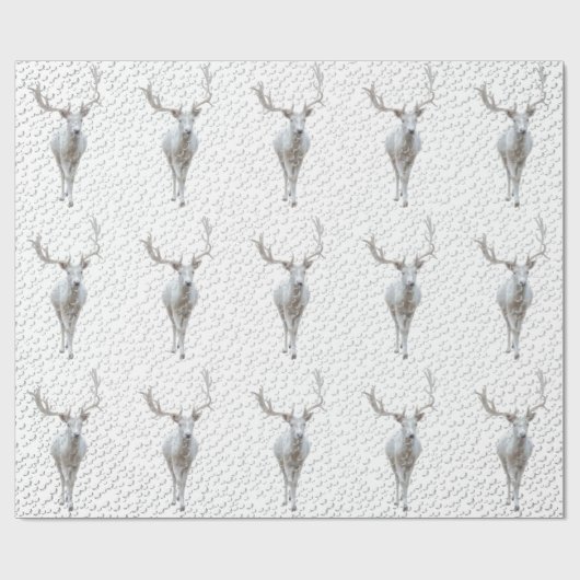 Reindeffer in Snowstorm Wrapping Paper Cadeaupapier (Vlak)