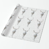 Reindeffer in Snowstorm Wrapping Paper Cadeaupapier (Uitgerold)