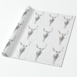 Reindeffer in Snowstorm Wrapping Paper Cadeaupapier