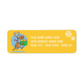 Reindeffer met de etiketten van het het Adres van (Voorkant)