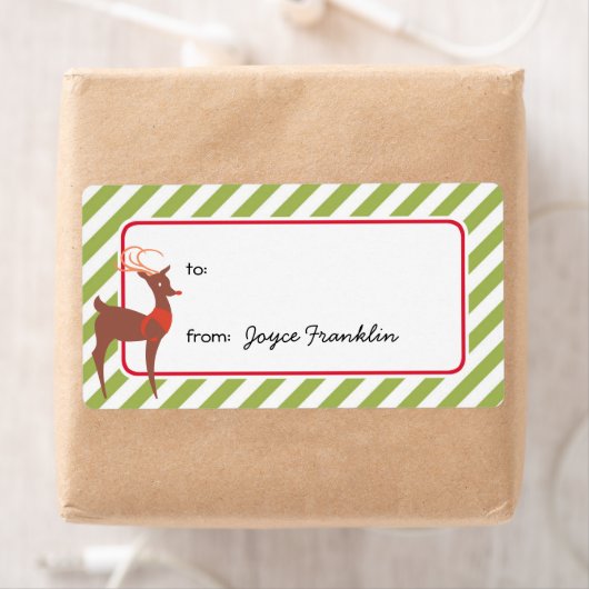 Reindegroene strepen aangepast aan label met cadea (Insitu)