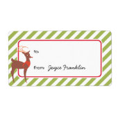 Reindegroene strepen aangepast aan label met cadea (Voorkant)