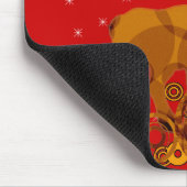 Reindekerfeestdag - Abstracte cirkelvormgeving Muismat (Hoek)