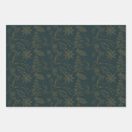 Reindekerfeestdag cadeaupapier (Voorkant 3)