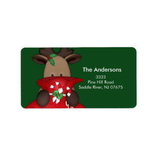 Reindekerfeestdag - Terugzendadres label