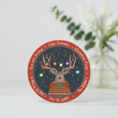 Reindekerkleden met tangled kerstlicht Rood Ugly S Kaart (Staand voorkant)