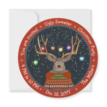 Reindekerkleden met tangled kerstlicht Rood Ugly S
