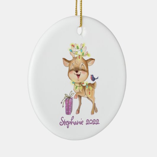 Reindekerslichten Keramisch Ornament (Rechts)