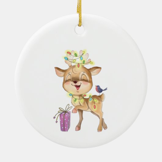 Reindekerslichten Keramisch Ornament (Achterkant)