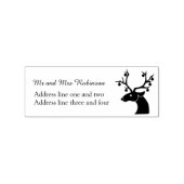 Reindekerst - Aangepast retouradres voor kerstmis Rubberstempel (Gestempeld)