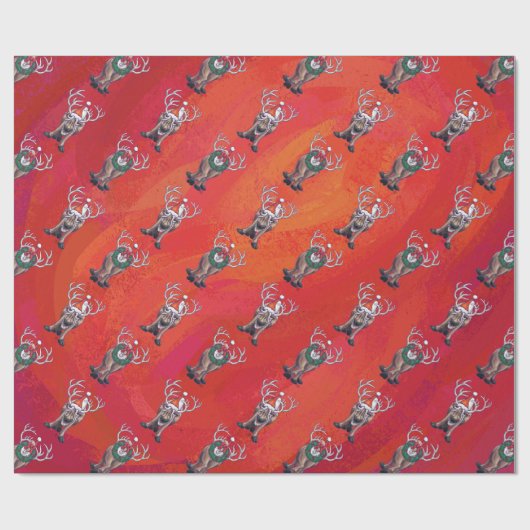 Reindekerst Cadeaupapier (Vlak)