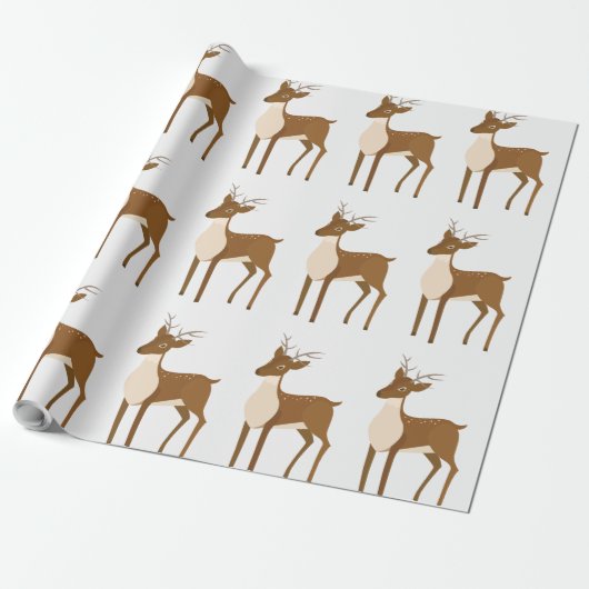 Reindekerst Cadeaupapier (Uitgerold)