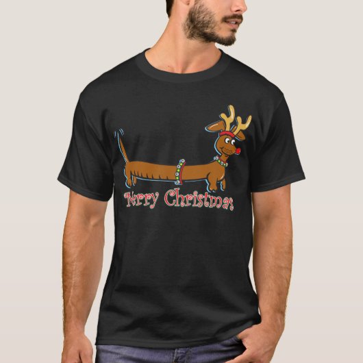 Reindekerst Doxie T-shirt (Voorkant)