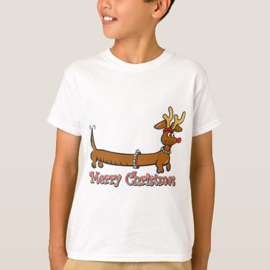 Reindekerst Doxie T-shirt (Voorkant)
