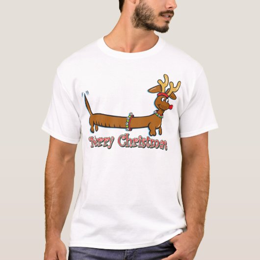Reindekerst Doxie T-shirt (Voorkant)