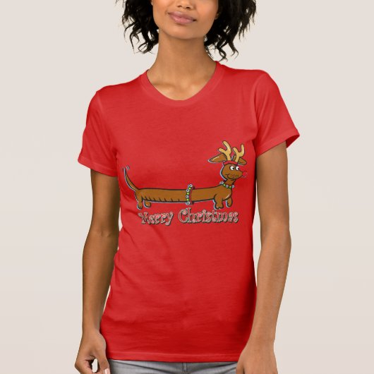 Reindekerst Doxie T-shirt (Voorkant)