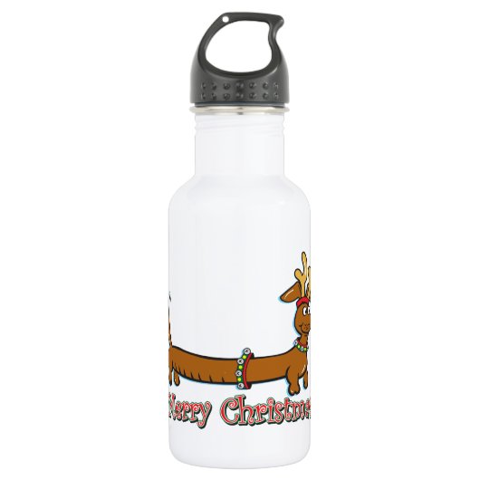Reindekerst Doxie Waterfles (Voorkant)