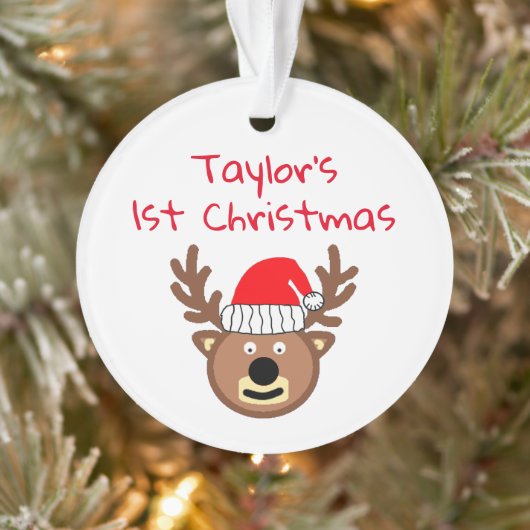 Reindekerst eerste Kerstmis Ornament (Boom)