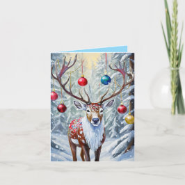 Reindekerst Feestdagen Kaart