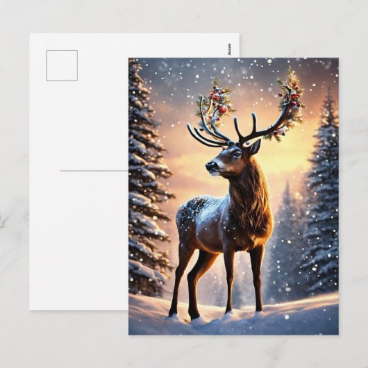 Reindekerst Feestdagenkaart (Voorkant / Achterkant)