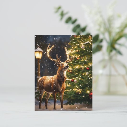 Reindekerst Feestdagenkaart (Staand voorkant)