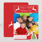 Reindekerst - kerstboom Uw foto-kerstkaart Feestdagenkaart (Voorkant / Achterkant)