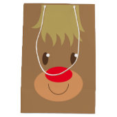 Reindekerst kerstfeestdag Middelgrote cadeau Medium Cadeauzakje (Achterkant)