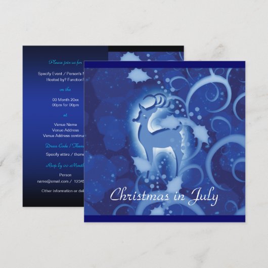 Reindekerst Kerstmis winter wonderland Kaart (Voorkant / Achterkant)