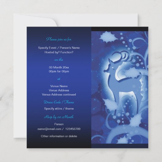 Reindekerst Kerstmis winter wonderland Kaart (Achterkant)