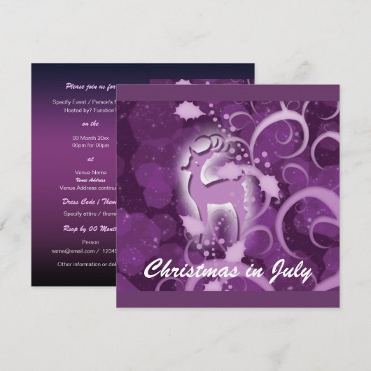 Reindekerst Kerstmis winter wonderland Kaart (Voorkant / Achterkant)