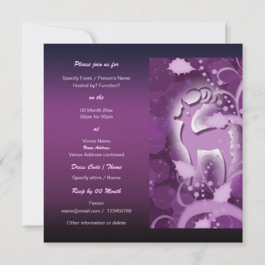 Reindekerst Kerstmis winter wonderland Kaart (Achterkant)